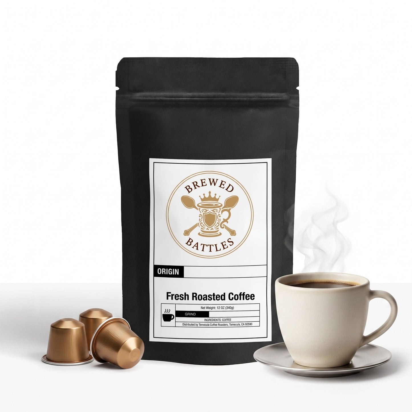 12 Pack Coffee Pods | Single Serve Coffee Capsules | Original Roast Premium Blend | Oxygen Sealed Fresh | Try Specialty Pod Coffee — Brewed Battles Keurig Compatible