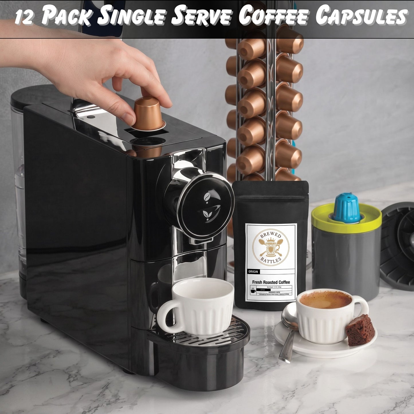 12 Pack Coffee Pods | Single Serve Coffee Capsules | Original Roast Premium Blend | Oxygen Sealed Fresh | Try Specialty Pod Coffee — Brewed Battles Keurig Compatible