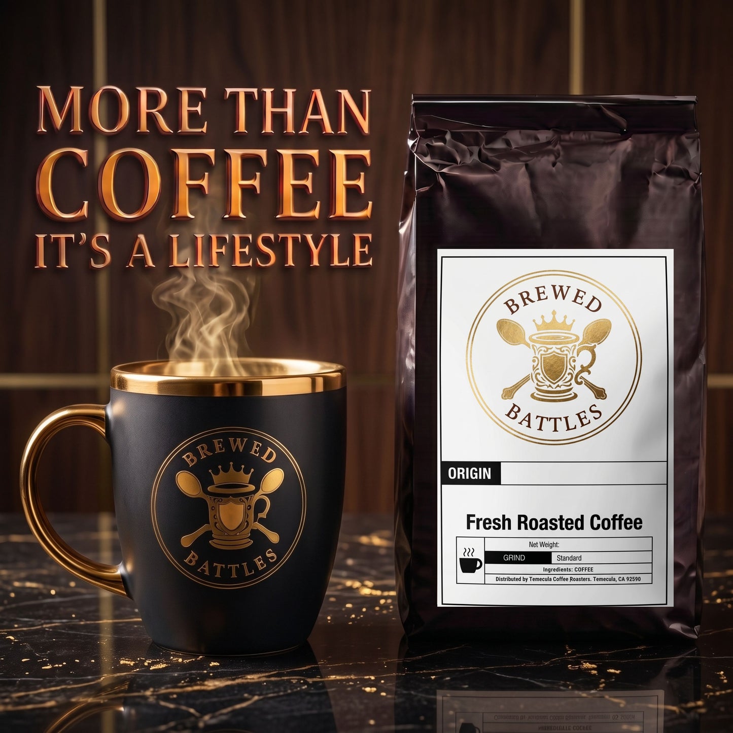 Pecan Pie Coffee | All Natural Flavored | Vegan Gluten Free No Added Sugar | Roasted Pecan, Caramel & Brown Butter — Single Origin Specialty Grade | Brewed Battles