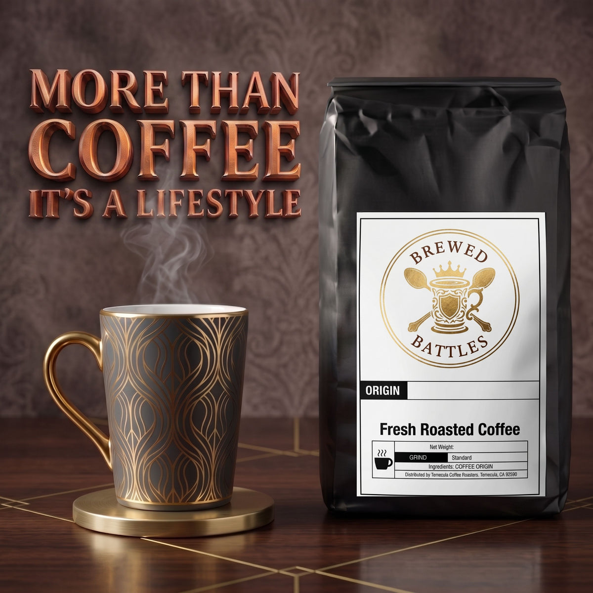 Pumpkin Spice Coffee | All Natural Flavored | Year Round | Pumpkin, Cinnamon & Nutmeg — Medium Roast Single Origin Specialty Grade | Brewed Battles Coffee