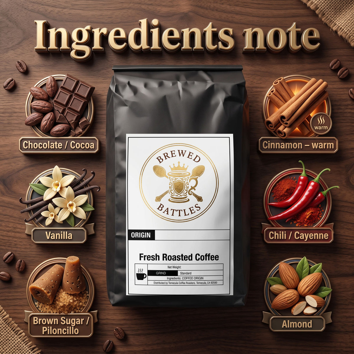 Natural Mexican Chocolate Flavored Medium Roast Coffee Beans | Specialty Single-Origin Small-Batch Spiced Gourmet Coffee