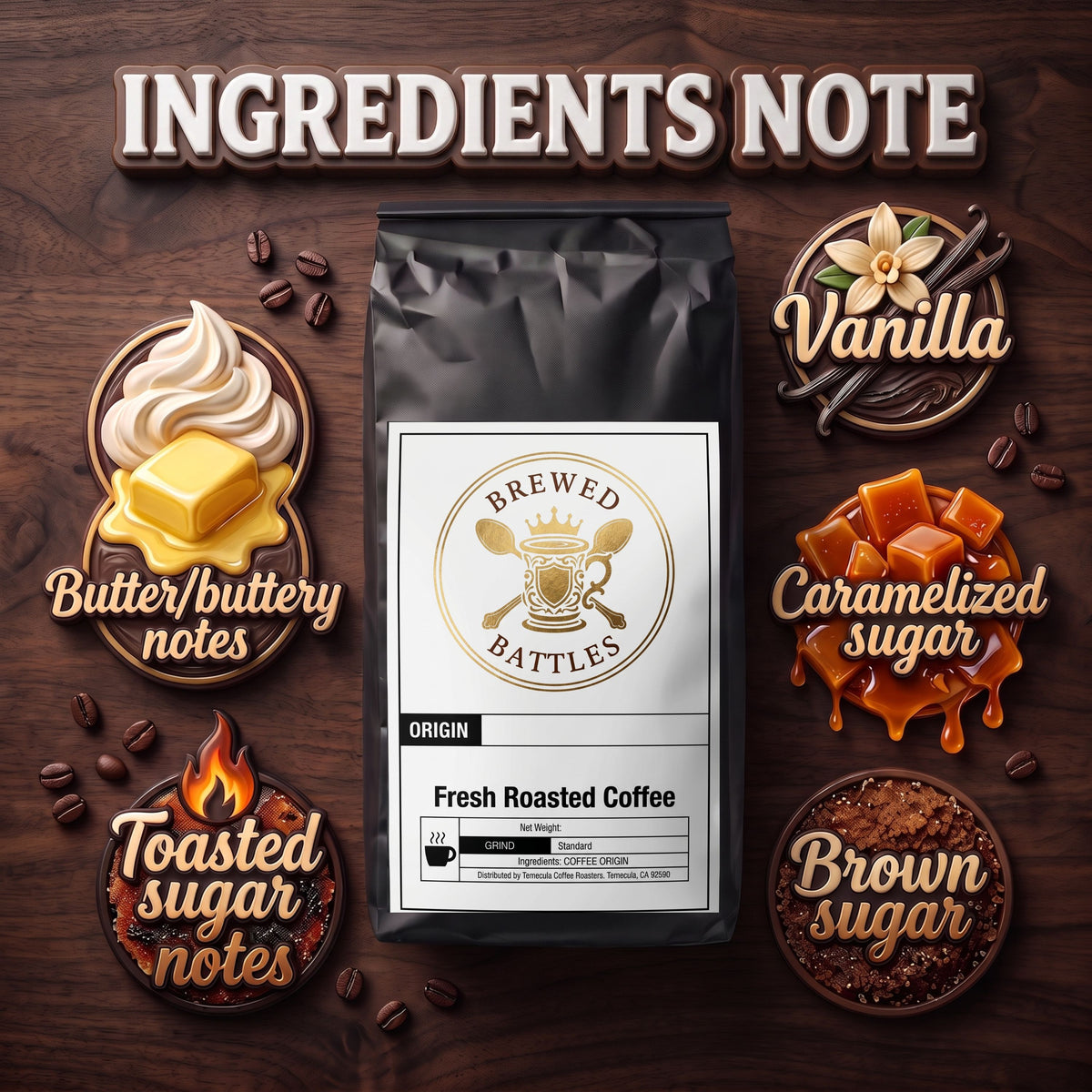 Natural Cinnamon Hazelnut Flavored Medium Roast Coffee | Specialty Single-Origin Small-Batch Gourmet Beans