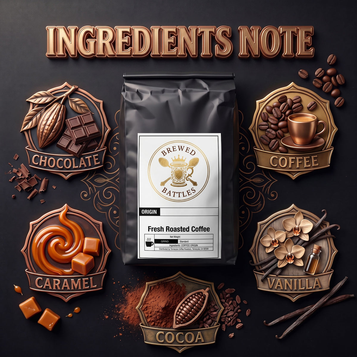 Mocha Coffee | All Natural Chocolate Flavored | Medium Roast Single Origin Arabica | Rich Chocolate Decadence — Warm-Applied Specialty Grade | Brewed Battles Coffee