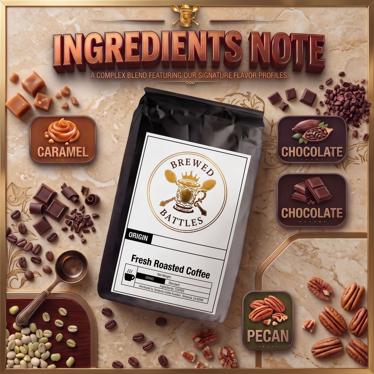 Turtle Coffee | All Natural Flavored | Chocolate, Caramel & Hazelnut | Celebrate Every Cup — Specialty Single Origin | Brewed Battles Coffee