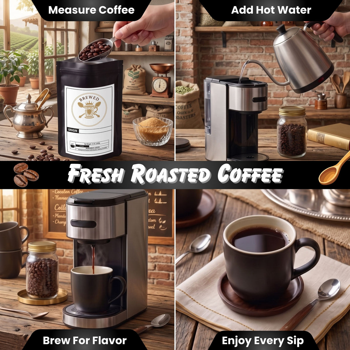 Natural Cinnabun Cinnamon Roll Flavored Medium Roast Coffee | Specialty Single-Origin Small-Batch Gourmet Beans
