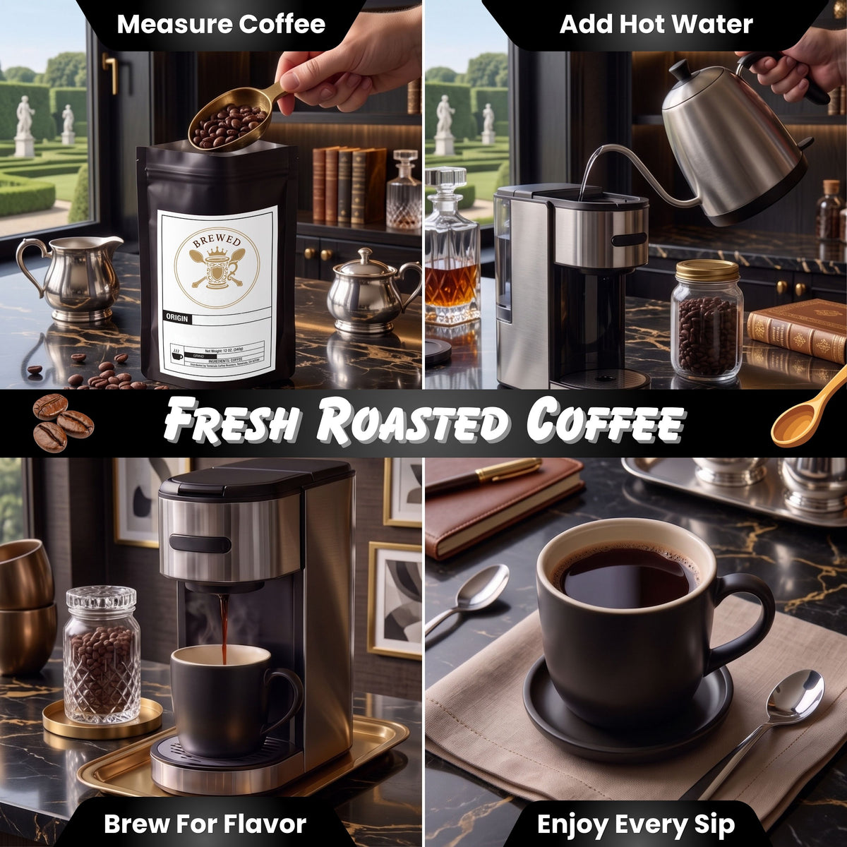 Natural Chocolate Hazelnut Flavored Medium Roast Coffee Beans | Premium Specialty Single-Origin Small-Batch Gourmet Coffee