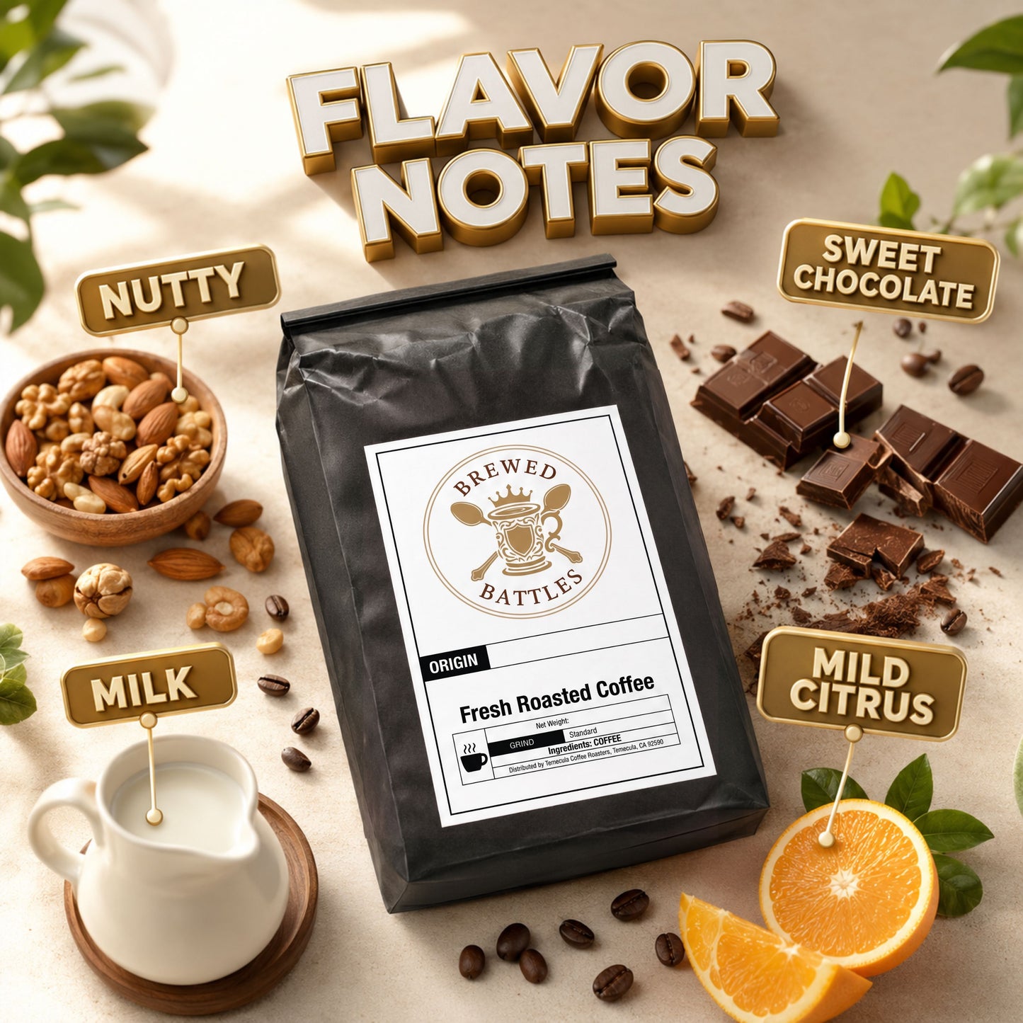 Blonde Roast Coffee | Light Roast Sweet Espresso Blend | Central America & Africa | Naturally Sweet, Bright & Smooth — Specialty Grade Blonde Coffee | Brewed Battles
