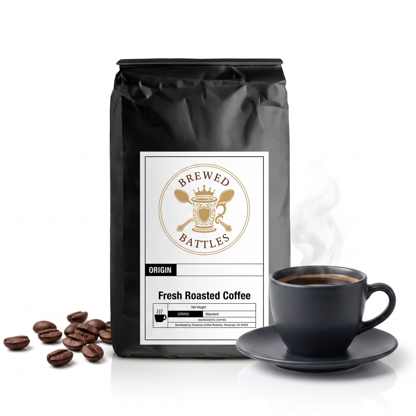 S'mores Coffee | Naturally Flavored Single Origin Coffee Blend | Toasted Marshmallow, Chocolate & Graham Cracker — Cozy, Sweet & Indulgent | Brewed Battles Coffee