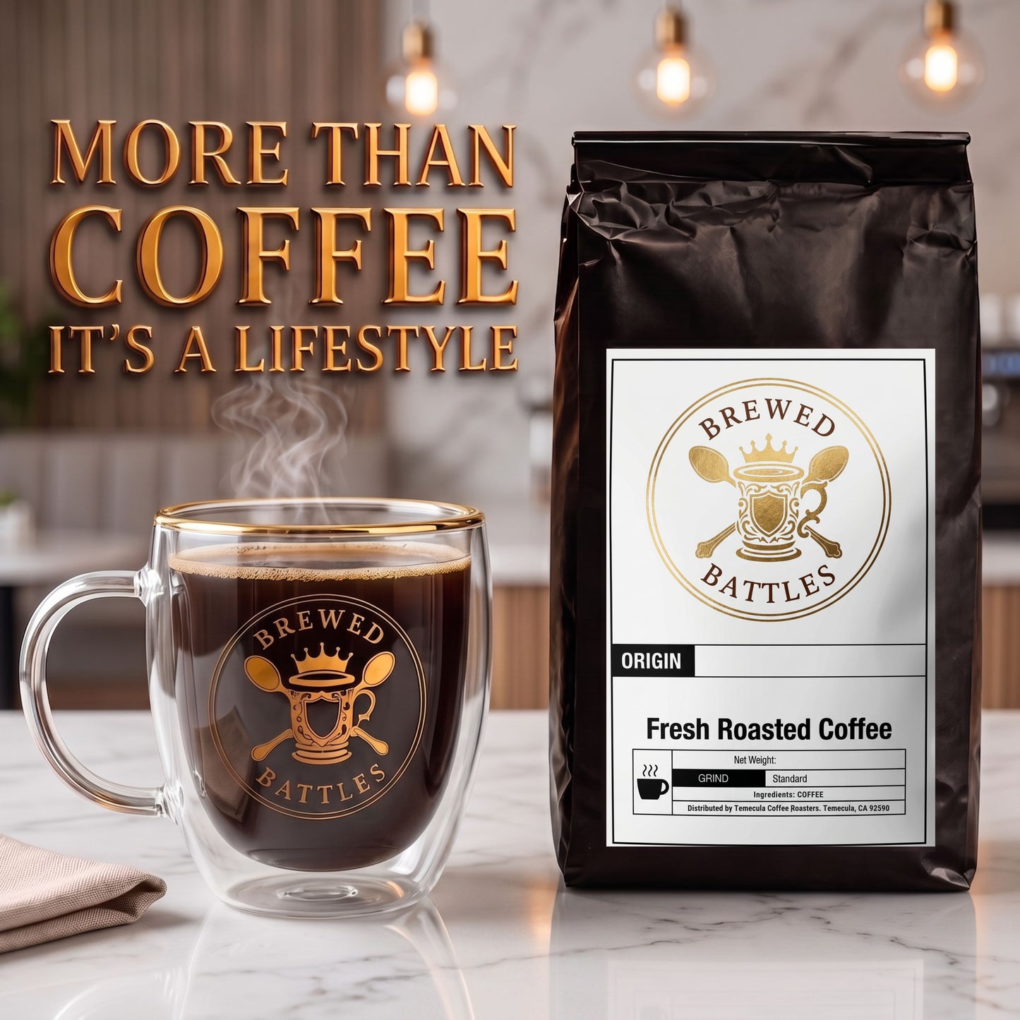 S'mores Coffee | Naturally Flavored Single Origin Coffee Blend | Toasted Marshmallow, Chocolate & Graham Cracker — Cozy, Sweet & Indulgent | Brewed Battles Coffee