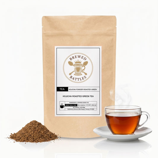 Hojicha Roasted Green Tea Powder — Japanese Roasted Green Tea Loose Powder | Smooth, Low Caffeine | Brewed Battles