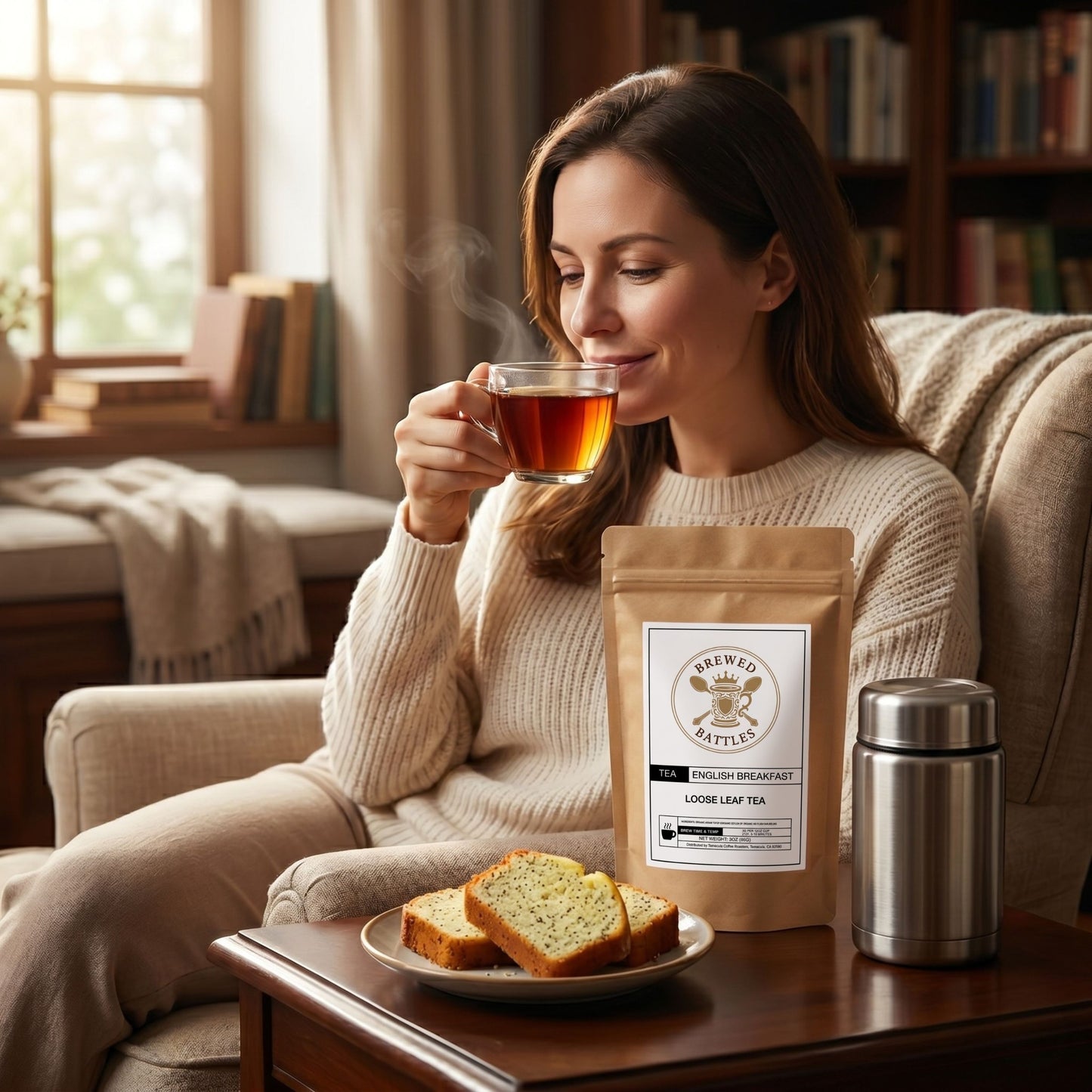 English Breakfast Loose Leaf Tea | Bold Organic Blend | African & Indian Black Tea | 3oz