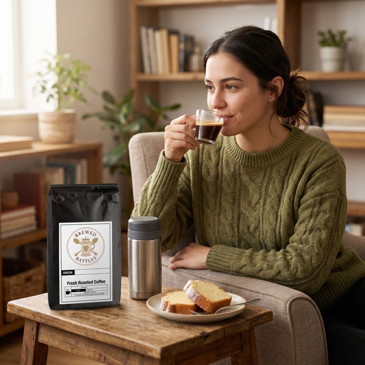 Brewed Battles Uganda Single Origin Fresh Roasted Coffee | Sipi Falls Region | Floral Chocolate Dark Fruit Notes | Fully Washed | Light Medium Roast | Whole Bean or Ground