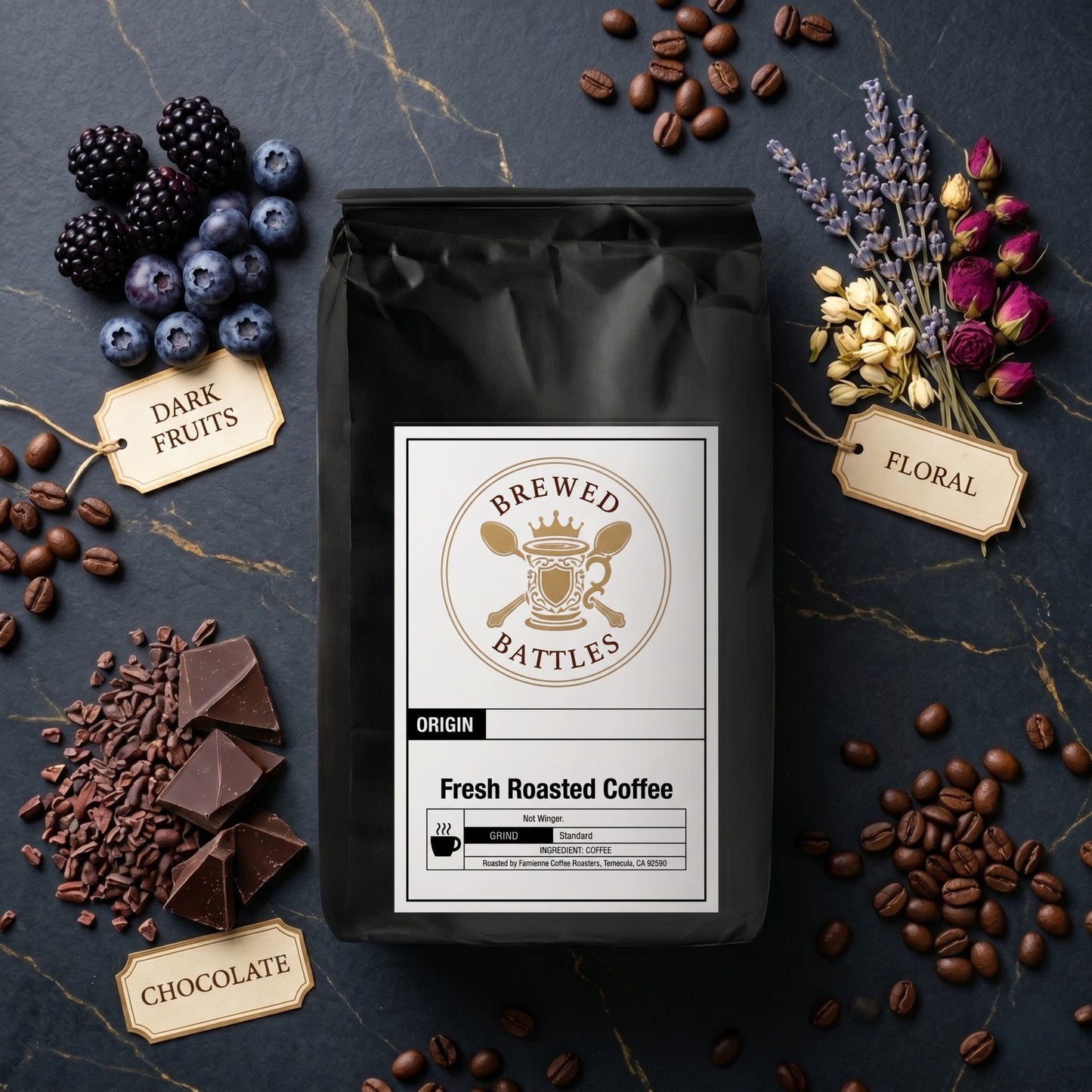 Brewed Battles Uganda Single Origin Fresh Roasted Coffee | Sipi Falls Region | Floral Chocolate Dark Fruit Notes | Fully Washed | Light Medium Roast | Whole Bean or Ground