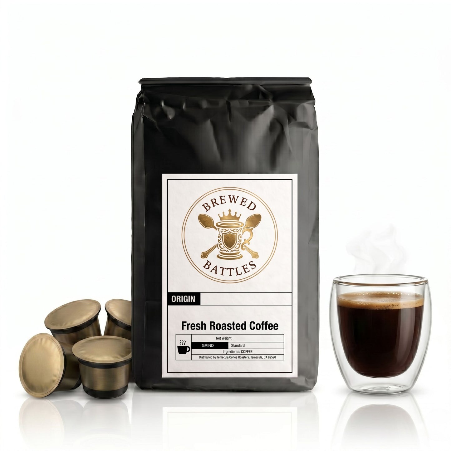 Bali Coffee Pods | Fresh Roasted Kintamani Single Origin | Medium Dark Roast | Dark Chocolate & Molasses | Compostable Coffee Capsules | Brewed Battles