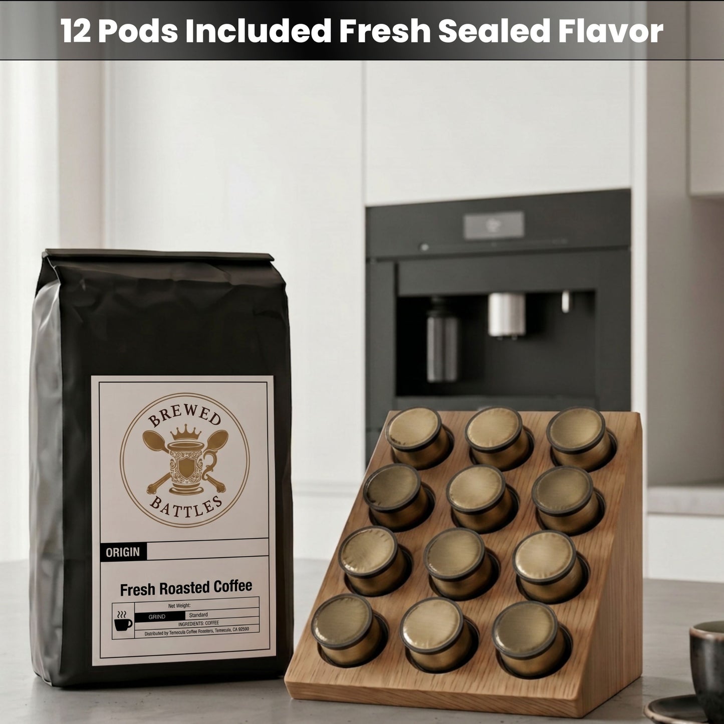 Bali Coffee Pods | Fresh Roasted Kintamani Single Origin | Medium Dark Roast | Dark Chocolate & Molasses | Compostable Coffee Capsules | Brewed Battles