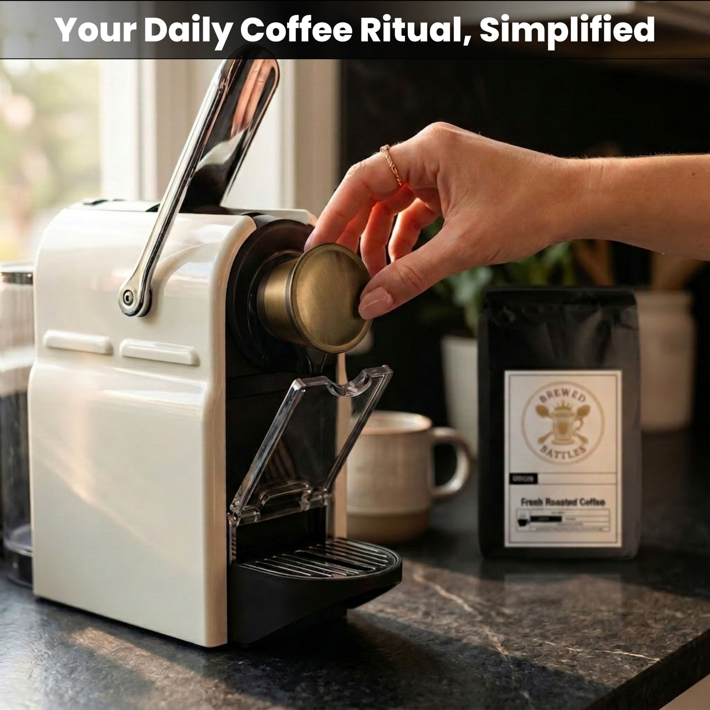 Bali Coffee Pods | Fresh Roasted Kintamani Single Origin | Medium Dark Roast | Dark Chocolate & Molasses | Compostable Coffee Capsules | Brewed Battles