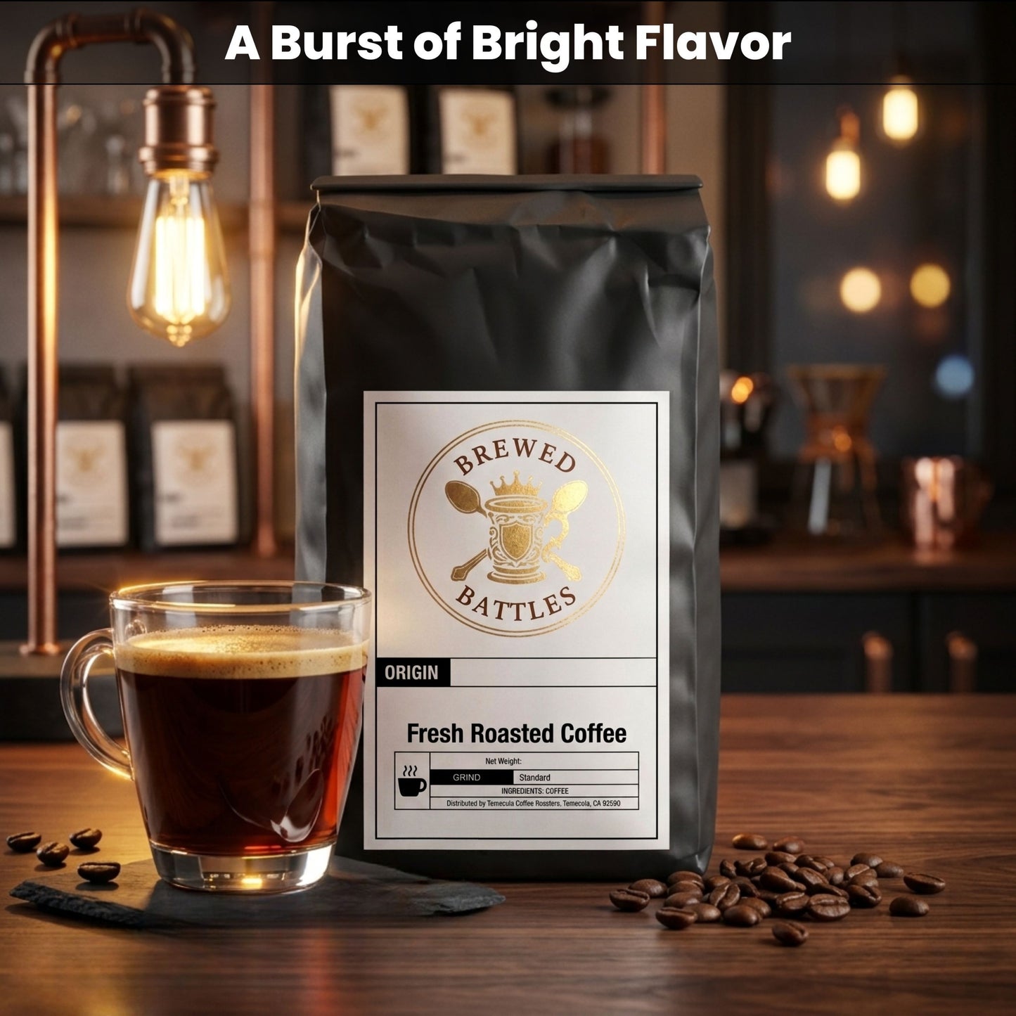 Kenya Nyeri Single Origin Coffee | Fresh Roasted Whole Bean & Ground | Bright Citrus Floral Notes – Othaya AA Specialty Coffee by Brewed Battles