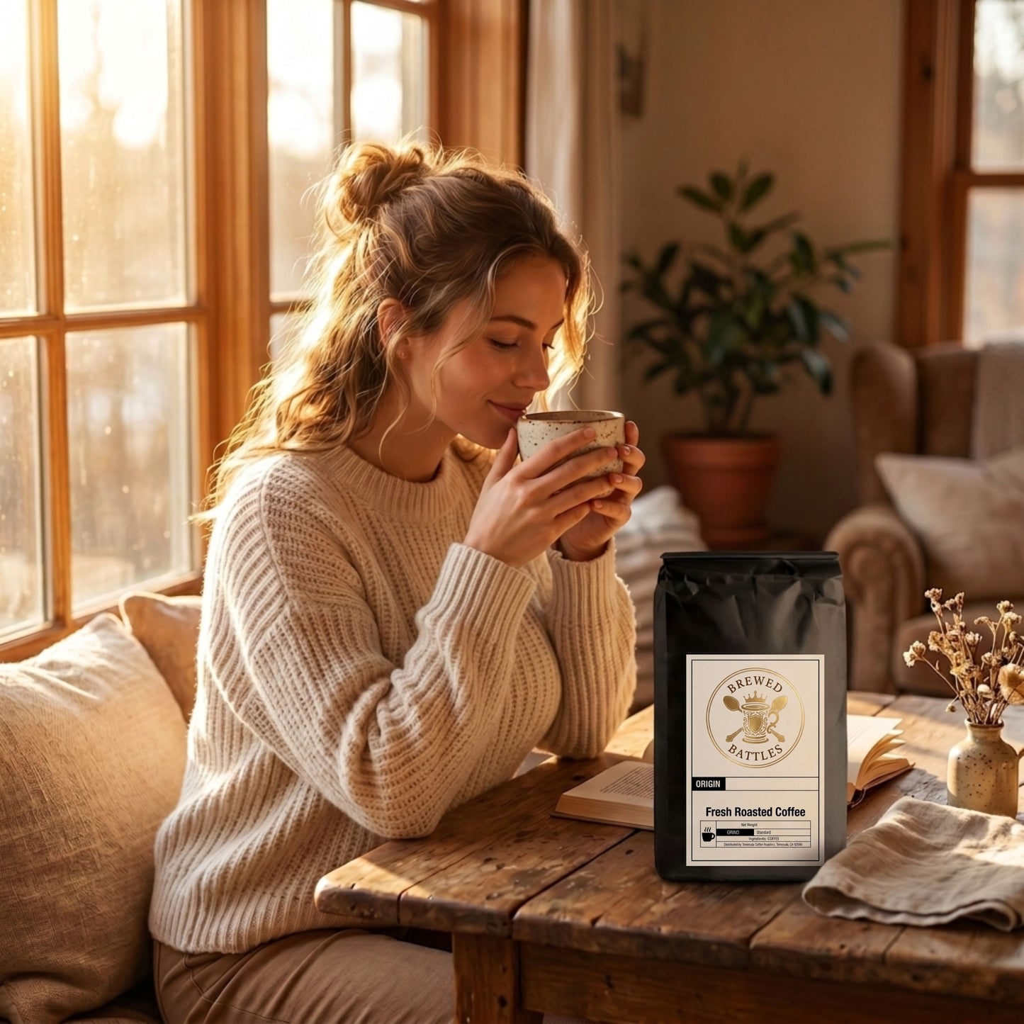 Tanzania Single Origin Fresh Roasted Coffee | Medium Light Roast | Pear Floral Jasmine Tasting Notes | Whole Bean or Ground | Mbeya Region | Brewed Battles Coffee