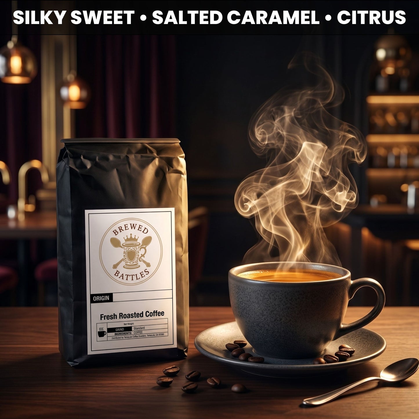 Peru Decaf Coffee | Medium Roast Whole Bean & Ground | Swiss Water Process Decaffeinated | Caramel, Smooth, Citrus | Single Origin Specialty Coffee — Brewed Battles