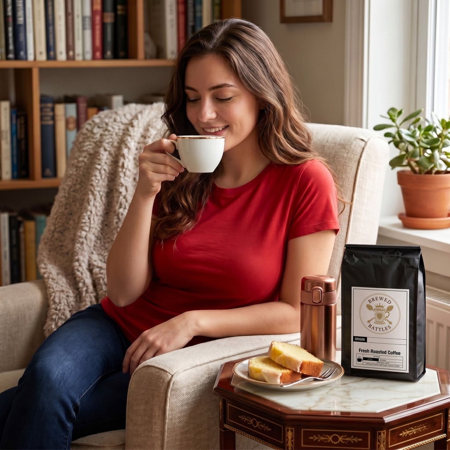 Peru Decaf Coffee | Medium Roast Whole Bean & Ground | Swiss Water Process Decaffeinated | Caramel, Smooth, Citrus | Single Origin Specialty Coffee — Brewed Battles