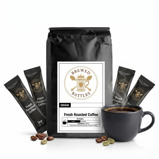 Premium Instant Coffee | 30 Servings | Specialty Grade Single Serve Packets | Bold, Smooth & Rich — Brewed Battles Instant Coffee Packets