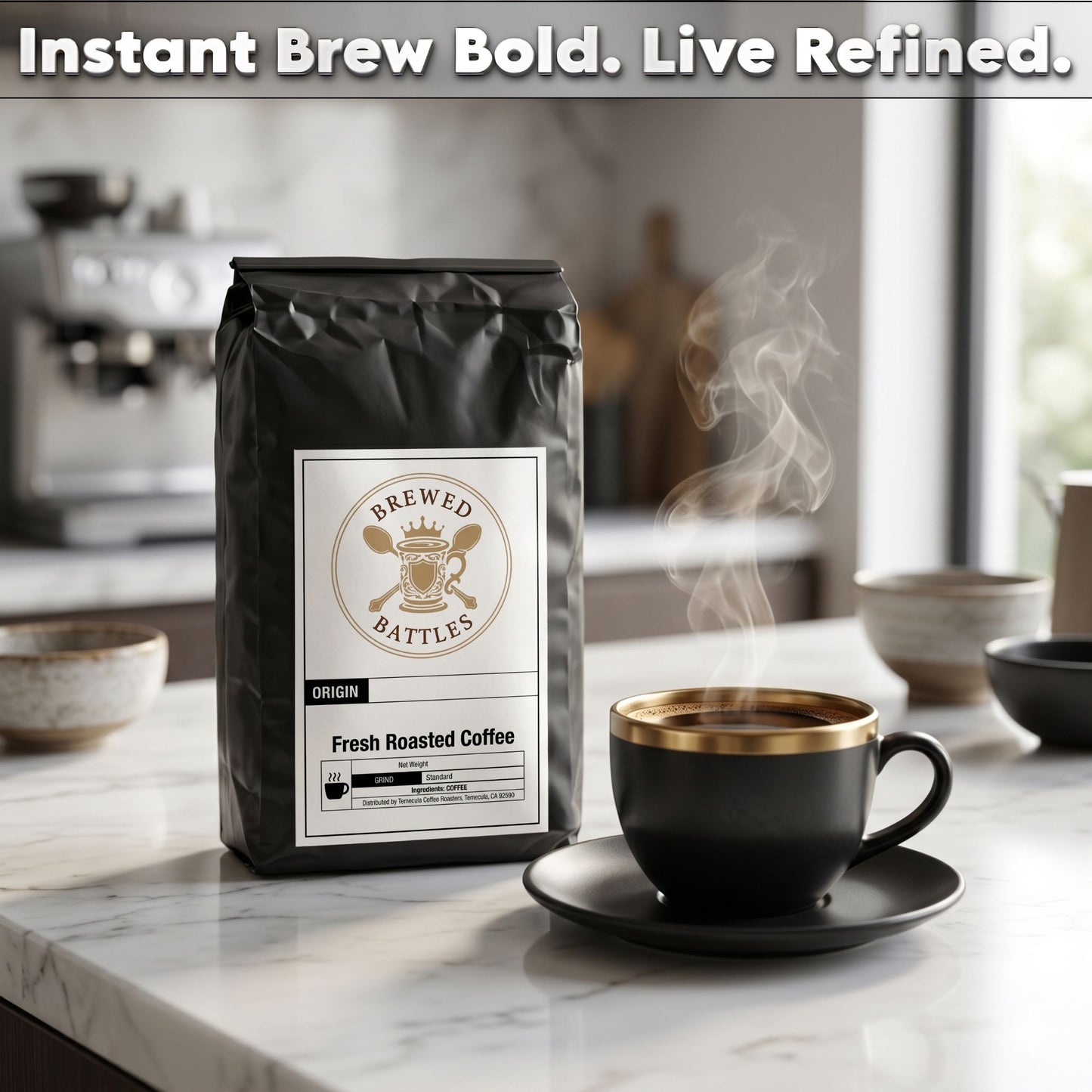 Premium Instant Coffee | 30 Servings | Specialty Grade Single Serve Packets | Bold, Smooth & Rich — Brewed Battles Instant Coffee Packets