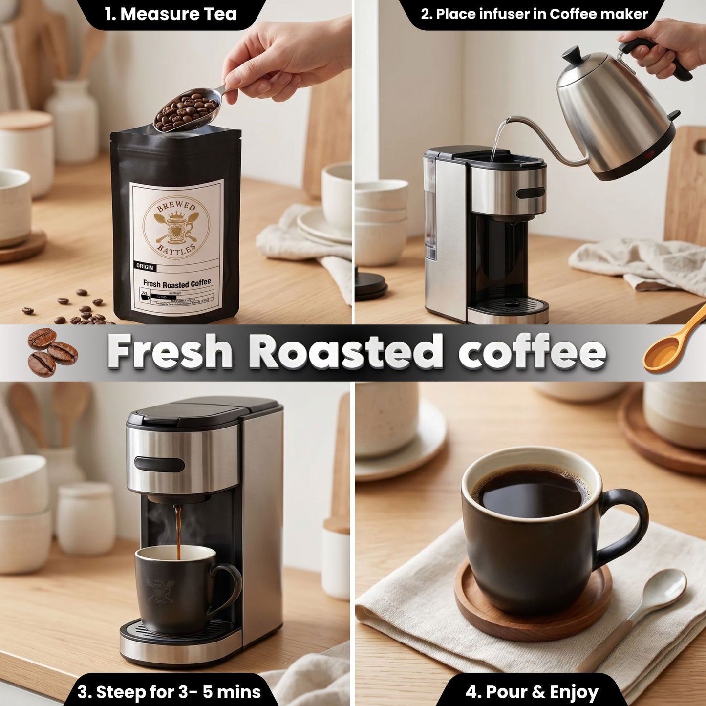Max Caf High Caffeine Coffee Blend | Tanzania & India Robusta | Extra Strong Coffee | Bold, Rich & Powerful — Brewed Battles Max Caf
