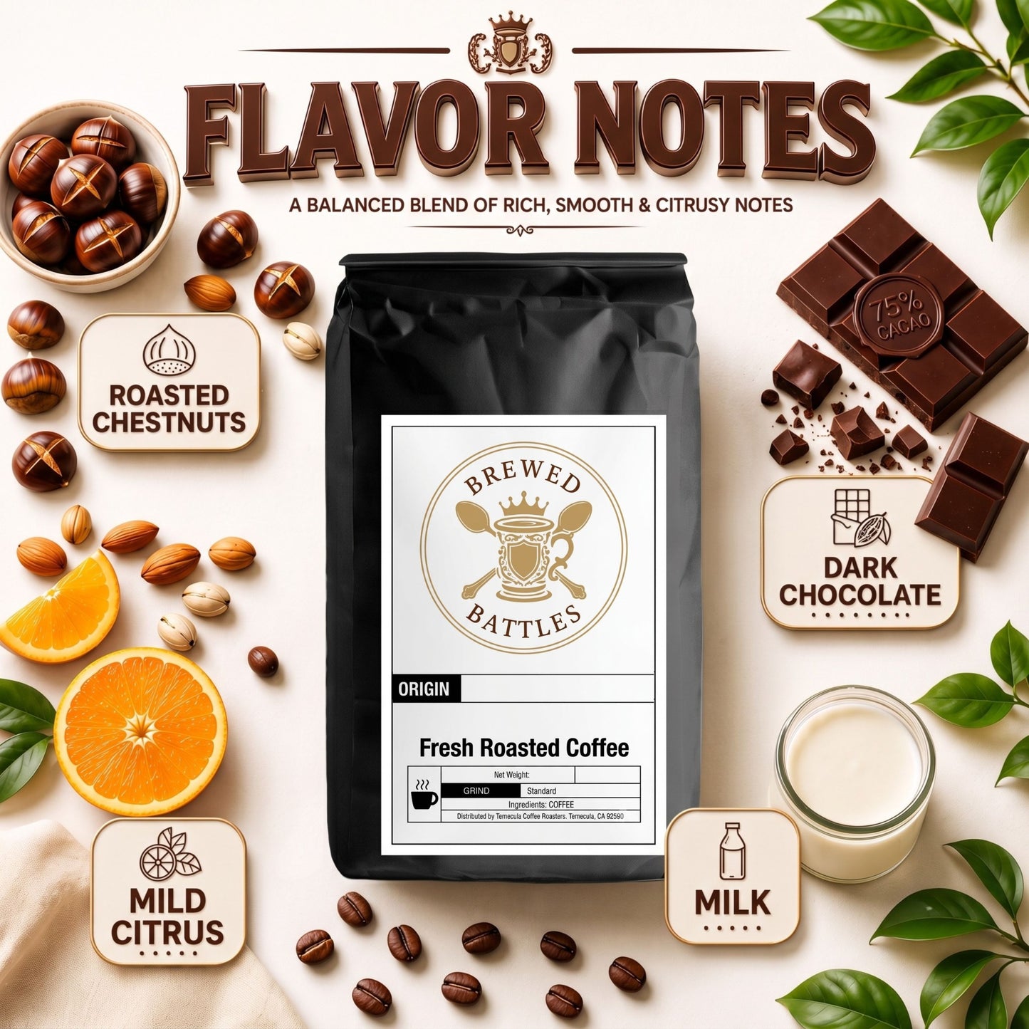 Holiday Blend Coffee | Festive Brazil, Peru & India Three-Origin Blend | Warm, Rich & Celebratory — Seasonal Gift Coffee | Brewed Battles Coffee
