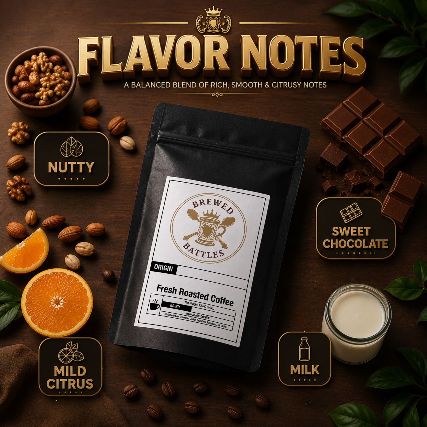 House Blend Coffee | Medium Roast Central & South America | Smooth, Nutty & Sweet Chocolate | Perfectly Balanced Everyday Coffee — Brewed Battles Coffee