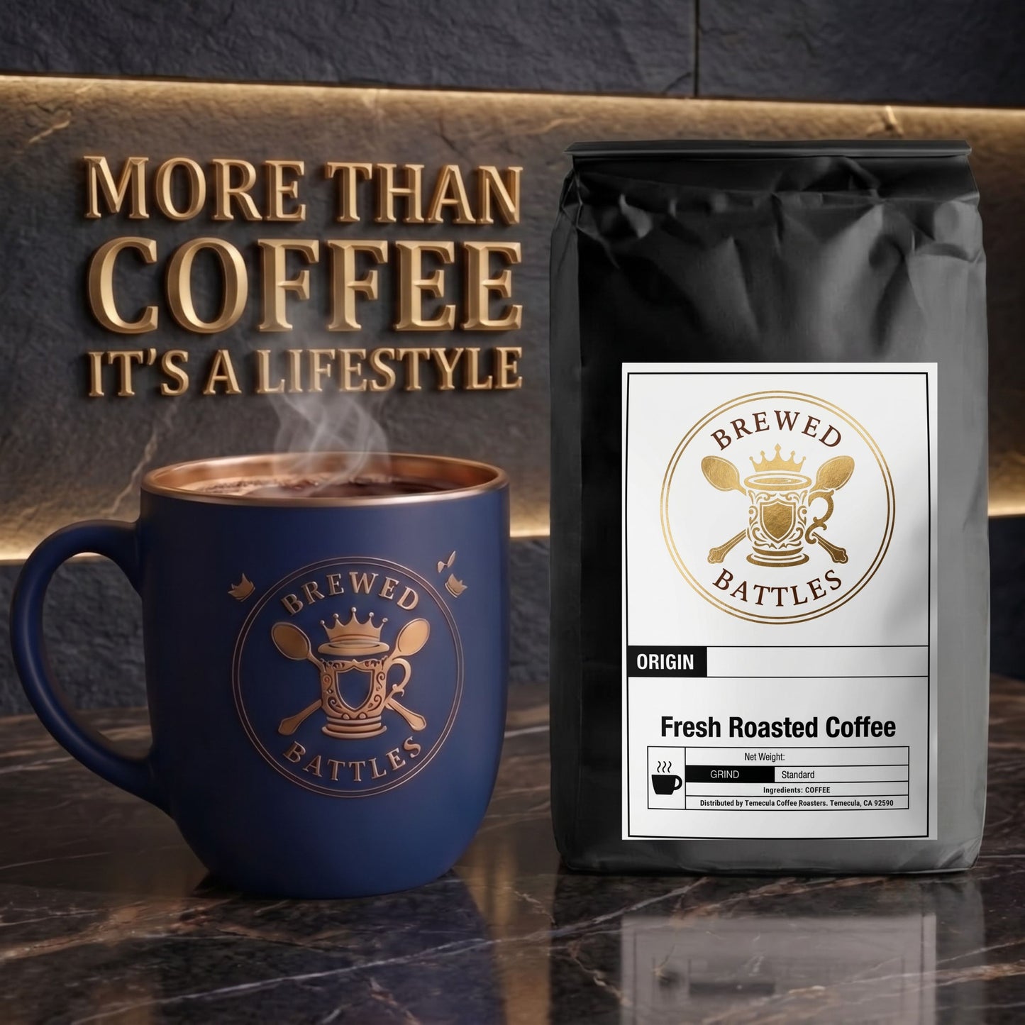Cowboy Blend Coffee | Dark & Medium Roast | Bold Cocoa, Caramel & Vanilla | Dual Roast Specialty Coffee — Rugged, Rich & Unapologetically American | Brewed Battles