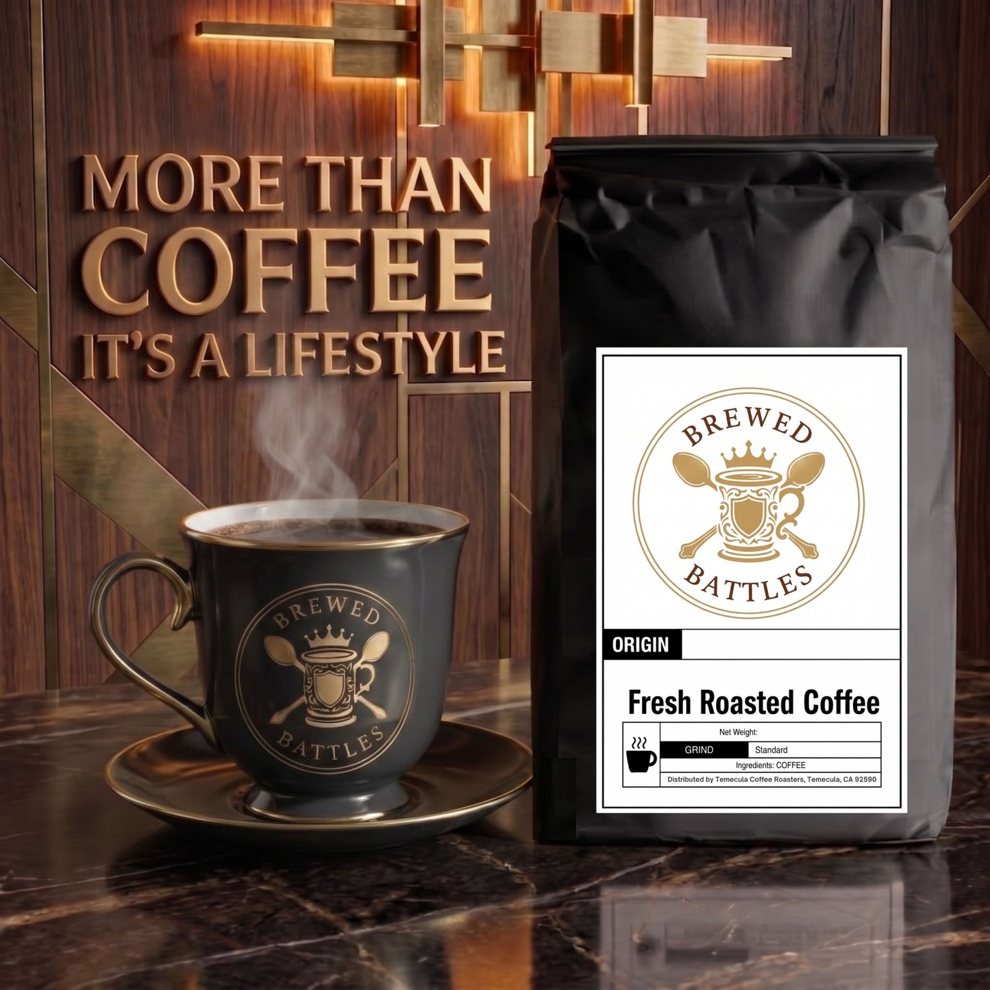 African Espresso Blend | Medium & Dark Roast | Kenya, Tanzania & Ethiopia | Bright, Bold & Fruit-Forward Specialty Espresso Coffee — Brewed Battles